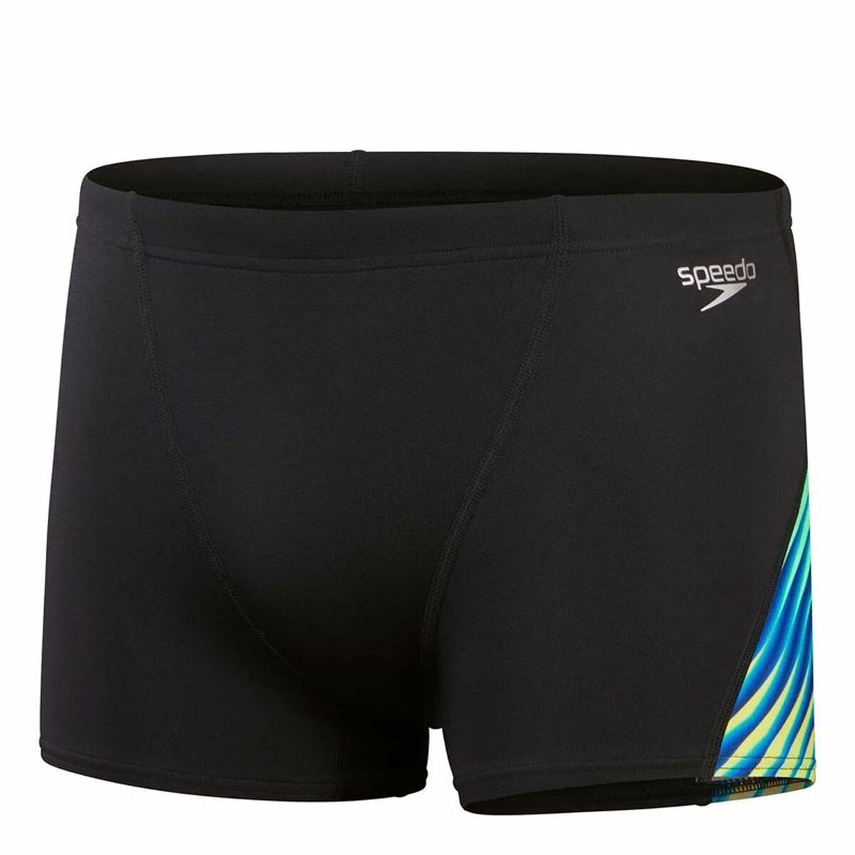 Boys Swim Shorts Speedo Allover Digi V-Cut Black 32